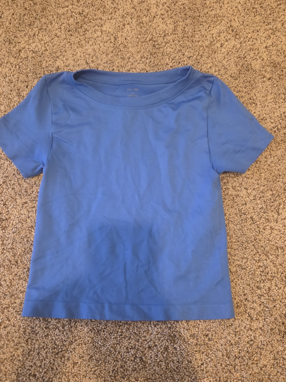 Fitx + Eddi Women’s Short Sleeve Crew Neck Top in Bright Blue